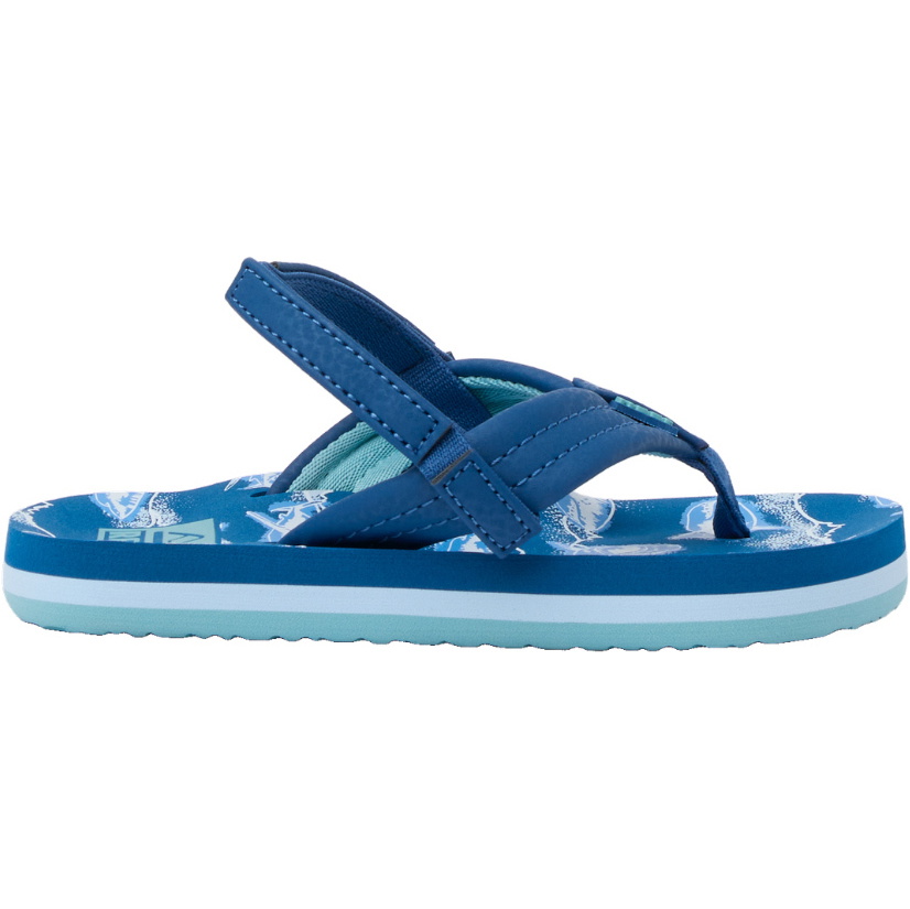 2026 Reef Little Ahi Sandals CJ9091 - Royal Sharks